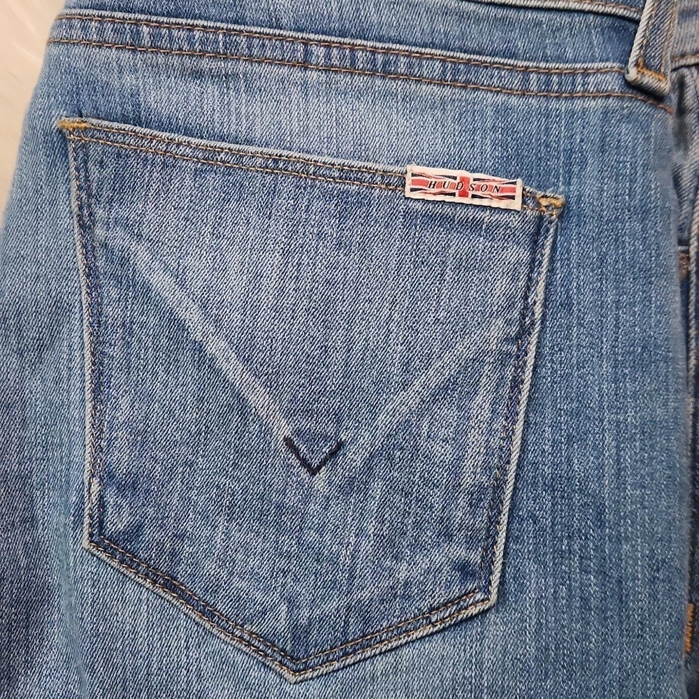 Hudson Jean's Medium Wash Distressed Straight Leg - Picture 3 of 6